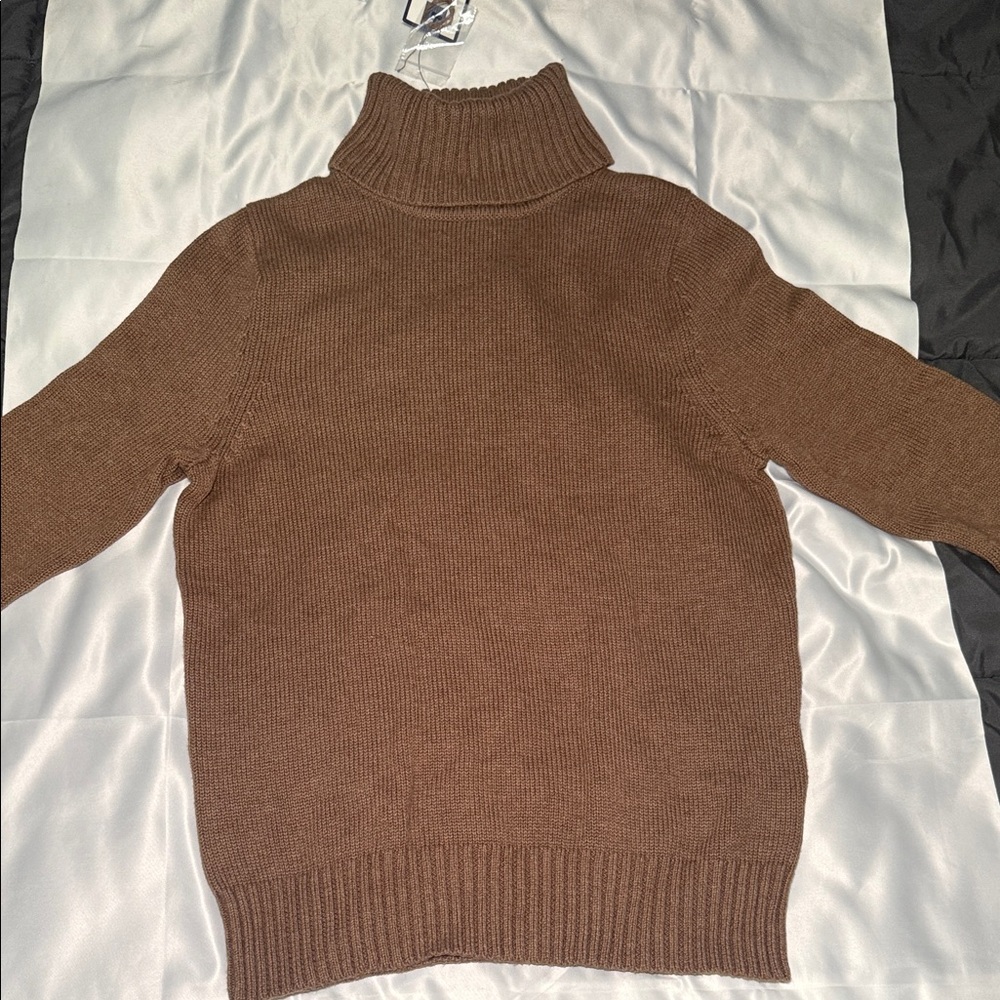 Croft & Barrow Brown Turtleneck Sweater